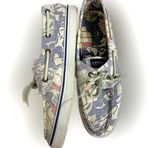 Sperry women’s tropical print boat shoes